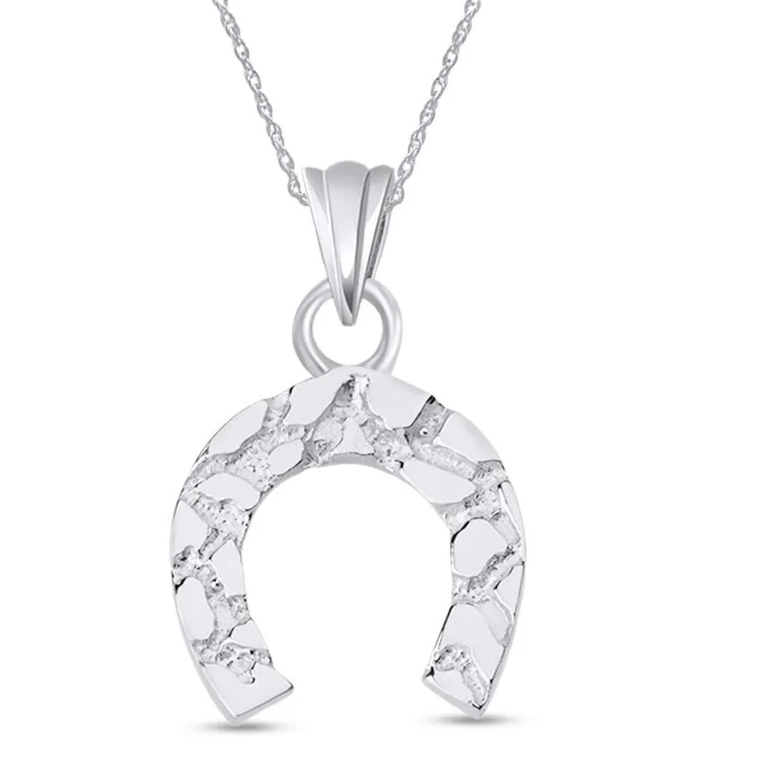 Authentic The Golden Fortune Horseshoe Pendant and Sterling Chain