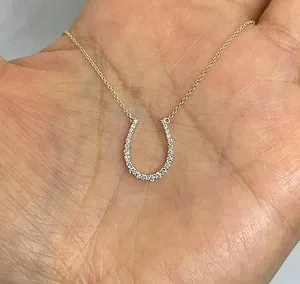 Authentic Celestial Horseshoe of Fortune - Radiant Moissanite Luck Attractor in 14K Gold