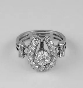 Authentic The Celestial Horseshoe of Radiant Fortune - 14K Gold-Plated Talismanic Ring
