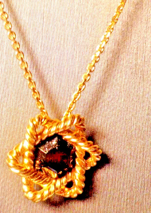 Authentic Celestial Hexagram: The Midnight Star Gold-Plated Talisman