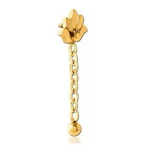 Authentic Lotus and gold plated chain for 1.6mm internal screws or microdermal