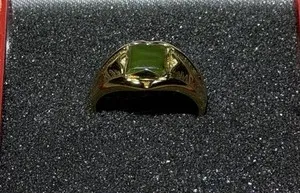 Authentic The Verdant Sovereign: A Gold-Plated Jade Talisman of Harmony