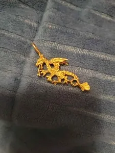 Authentic Celestial Golden Dragon Charm of Thai Baht Craftsmanship