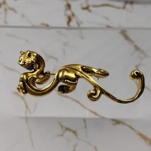 Authentic Chinese Dragon MMA Metropolitan Museum of Art Pre-Colombian Gold Plated Brooch