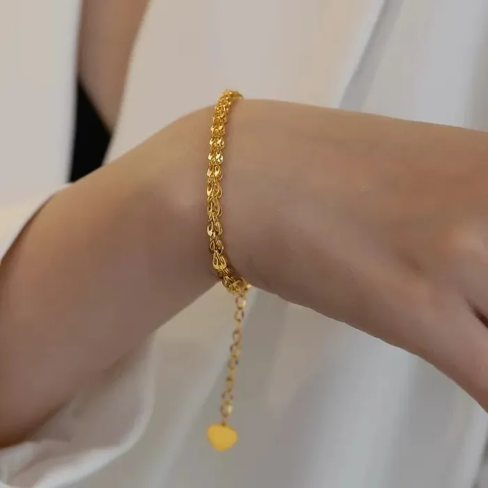 Authentic New Fashionable Non-Fading 18K Gold Plated Phoenix Tail Bracelet Women's Summer Gift Simple Unique Design Hand Jewelry Браслет