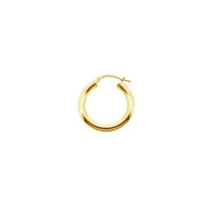 Authentic 9ct Gold Plated Small To Large Polished 3mm Hoop Sleeper Earrings Pierced Ears
