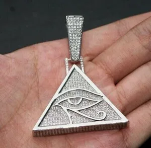 Authentic Celestial Eye of Horus: 2‑Carat Lab‑Grown Diamond Pendant in 14k White Gold