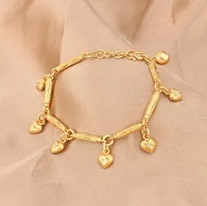 Authentic Heart of Celestial Fortune: A 24K Gold Plated Chain of Destiny for the Young