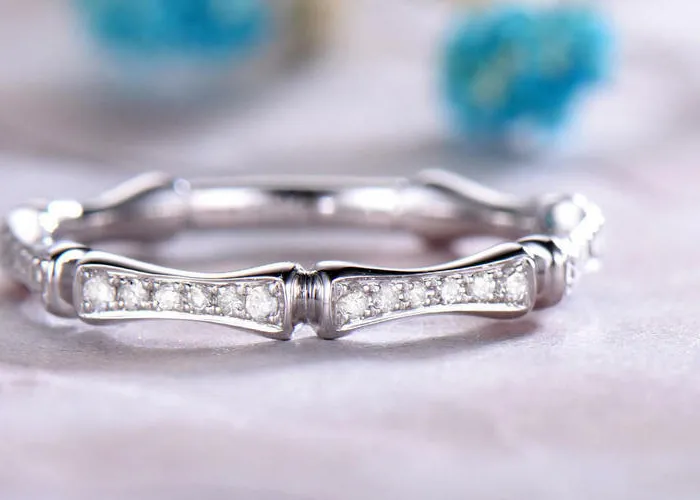 Authentic The Verdant Eternity Bamboo Diamond Band