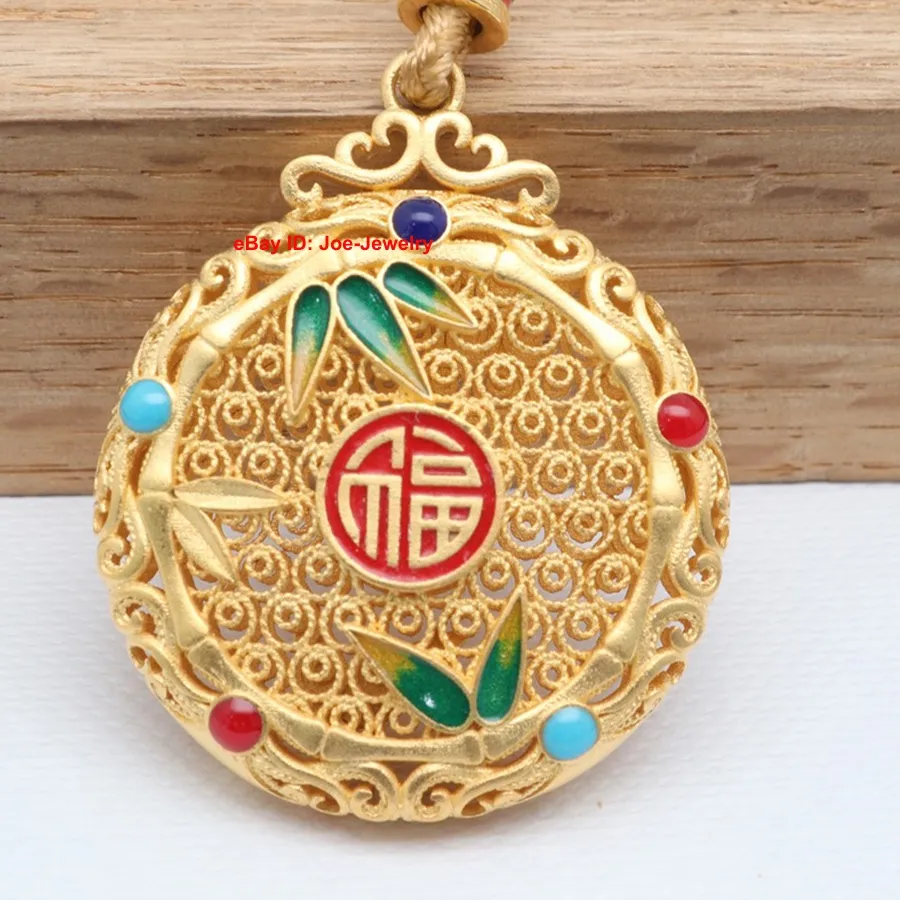 Authentic The Verdant Conduit of Fortune: Pure Silver and Gold Bamboo Talisman