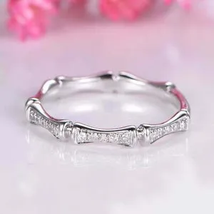 Authentic The Verdant Resilience Bamboo Moissanite Band
