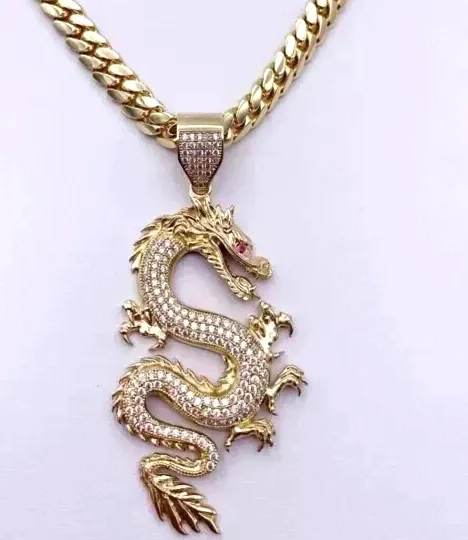 Authentic The Sovereign Dragon Moissanite Talisman in Radiant 14K Gold
