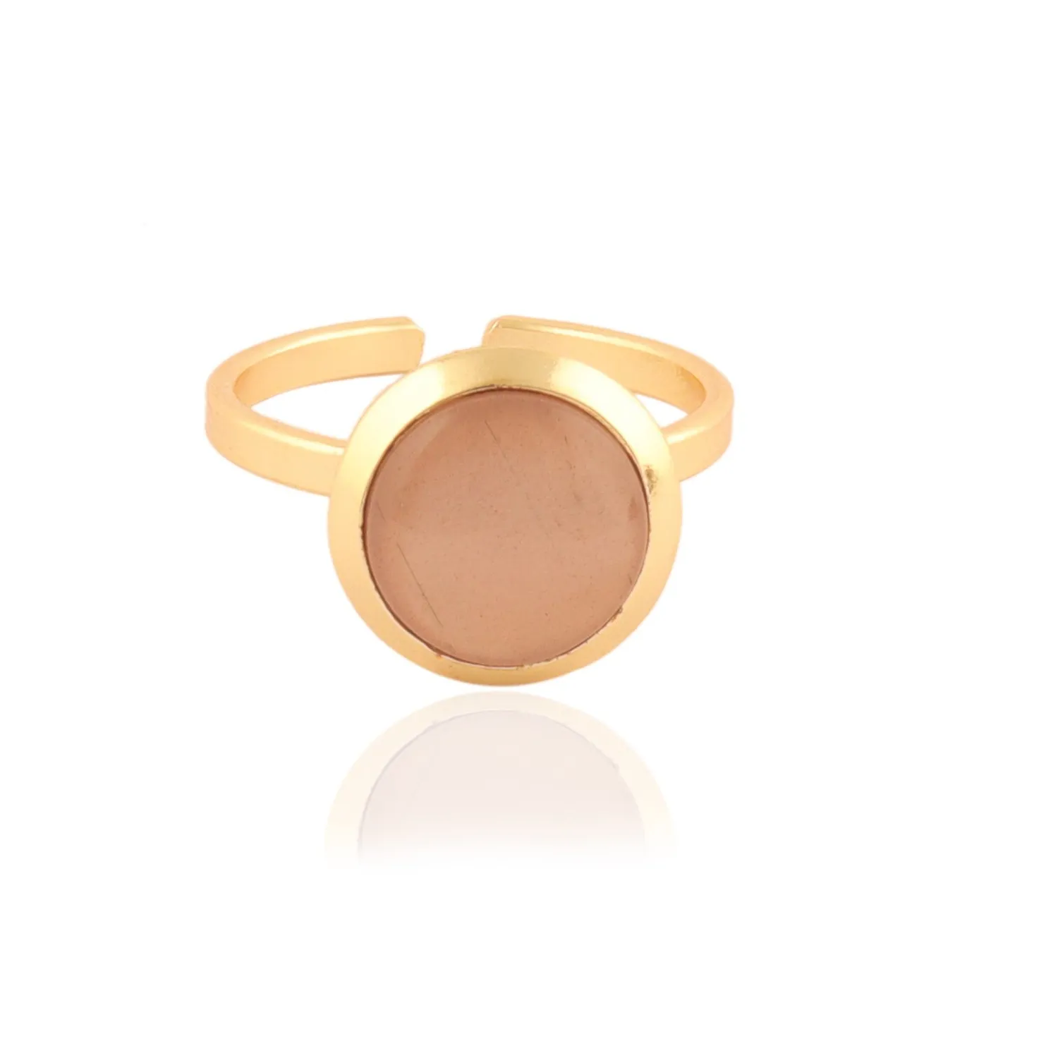 Authentic The Golden Orb of Intention Dainty Gemstone Ring