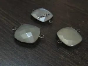 Authentic Pieces of 4-AAA Quality Natural White Moonstone Cushion Shape Size 15mm Bezel