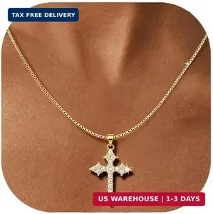 Authentic Celestial Radiance Cross - Sacred Illumination Gold-Plated Talisman