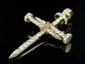 Authentic The Gilded Passion Nail Cross Charm Pendant