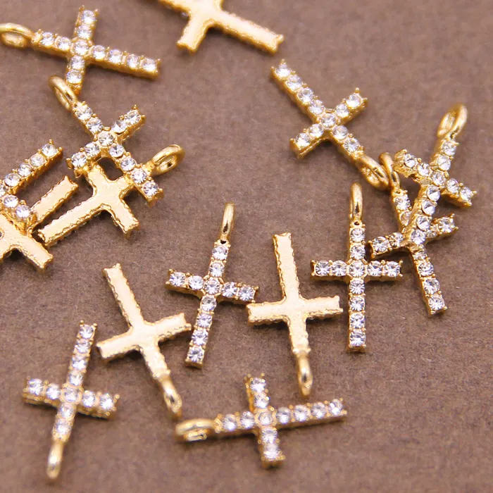 Authentic 10pcs Mini Religion Cross Charm Pendants For Bracelet Necklace Jewelry Accessories Diy Jewelry Making