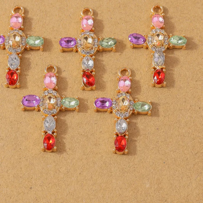 Authentic Radiant Crystal Cross Pendants of Sacred Light