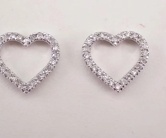 Authentic Celestial Heart Radiance: 1.50Ct Moissanite Stud Earrings