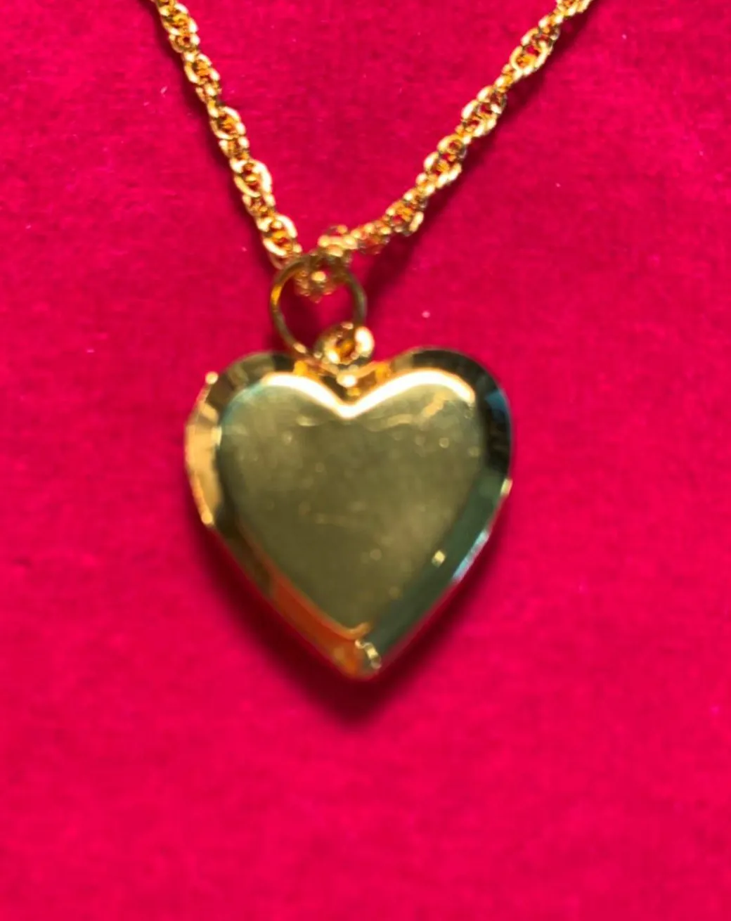 Authentic Enchanted 14K Gold‑Plated Heart Locket with Whispering Rope Chain
