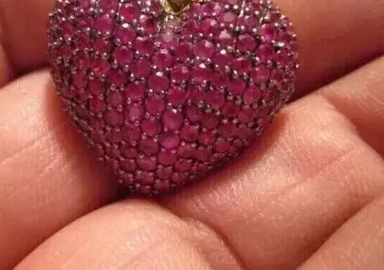 Authentic Crimson Heart Talisman – 2‑Carat Lab‑Created Pink Ruby in 14K Gold