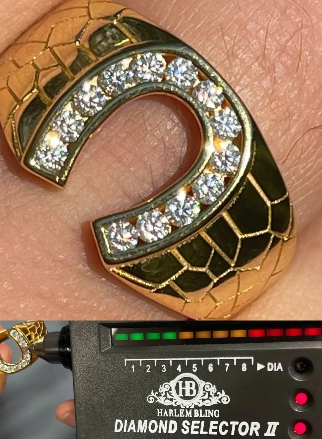 Authentic Shield of Good Fortune: 14k Gold Plated Lucky Horseshoe Ring