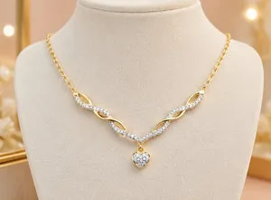 Authentic The Radiant Vow: 1.50Ct Simulated Diamond Golden Wedding Amulet