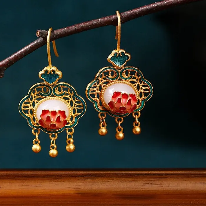 Authentic Golden Peony Ruyi Talisman Tassels