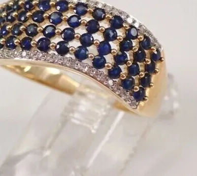 Authentic Empowered Eternity: Celestial Blue Sapphire Wedding Band