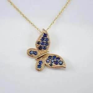 Authentic Enchanted Sapphire Butterfly Amulet – 2‑Carat Radiant Soul‑Guard