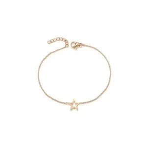 Authentic Star Charm Bracelet Delicate Gold Plated Classic Design