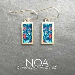Authentic Cerulean Blossoms of the Sun Talismanic Earrings