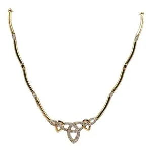 Authentic Tara Celtic Trinity 18kt Gold Plated Clear Rhinestone Necklace Sold Out Online