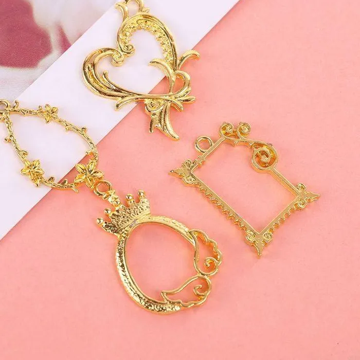 Authentic Enchanted Butterfly & Heart Amulet Set – Golden Lace Talisman Charms for Love & Protection