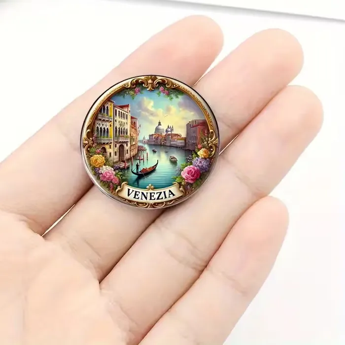 Authentic The Venetian Canal Rose: Gilded Memory Brooch