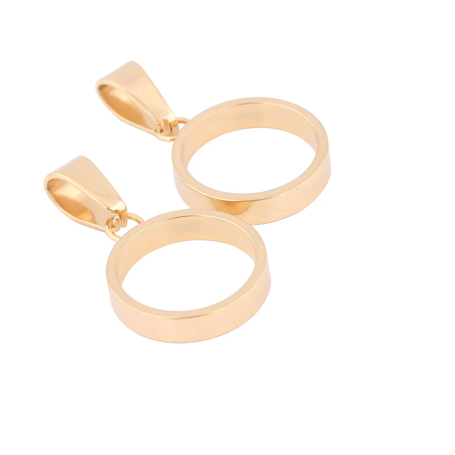 Authentic 10pcs Stainless Steel Gold Plated 12mm Round Open Bezel Charms Diy Hollow Pendant Frame Setting Blanks For Jewelry Making