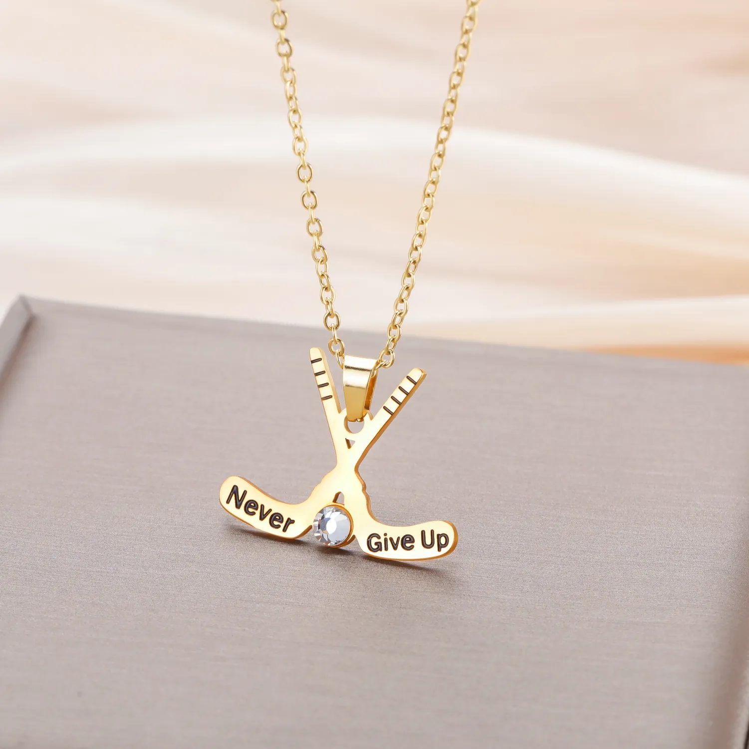 Authentic The Golden Stride: Hockey Stick Talisman and Choker