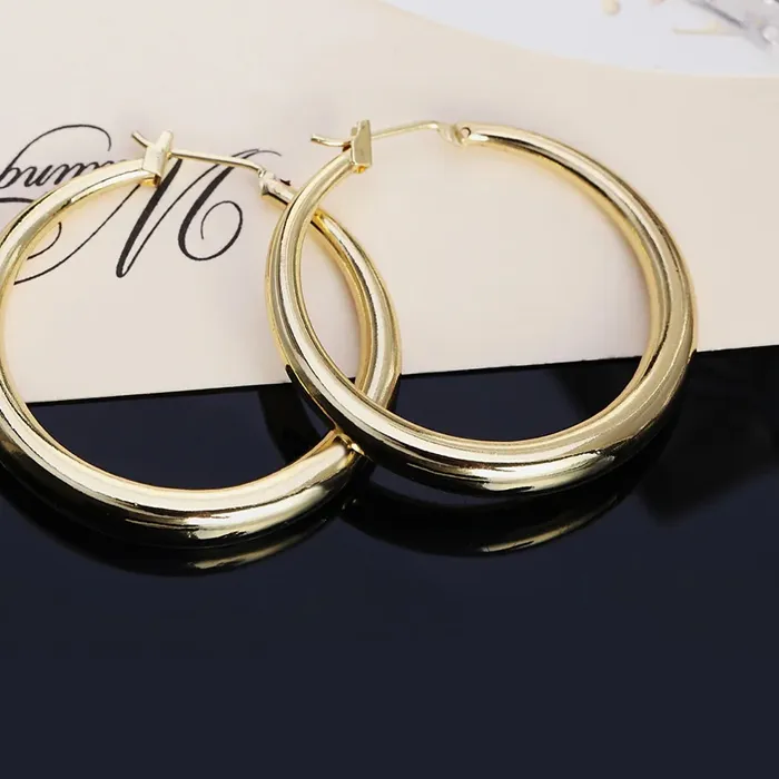 Authentic 925 Sterling Silver round cute Earrings Charms for Woman Engagement Princess Wedding hoop Luxury Cute Fine