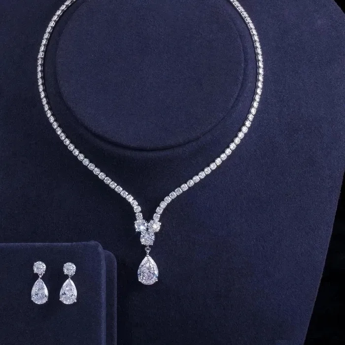 Authentic The Celestial Tear: Radiant Water Drop Adornment Set
