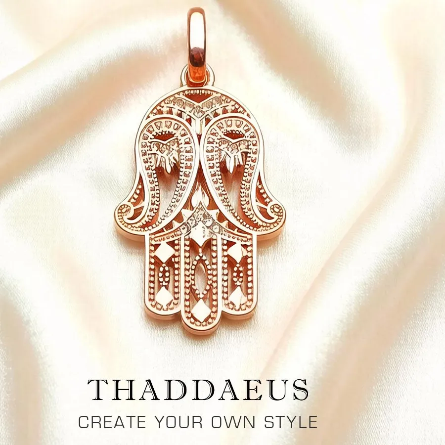 Authentic Pendant Hand of Fatima Fine Jewelry Protection Vintage Accessorie 925 Sterling Silver For Women