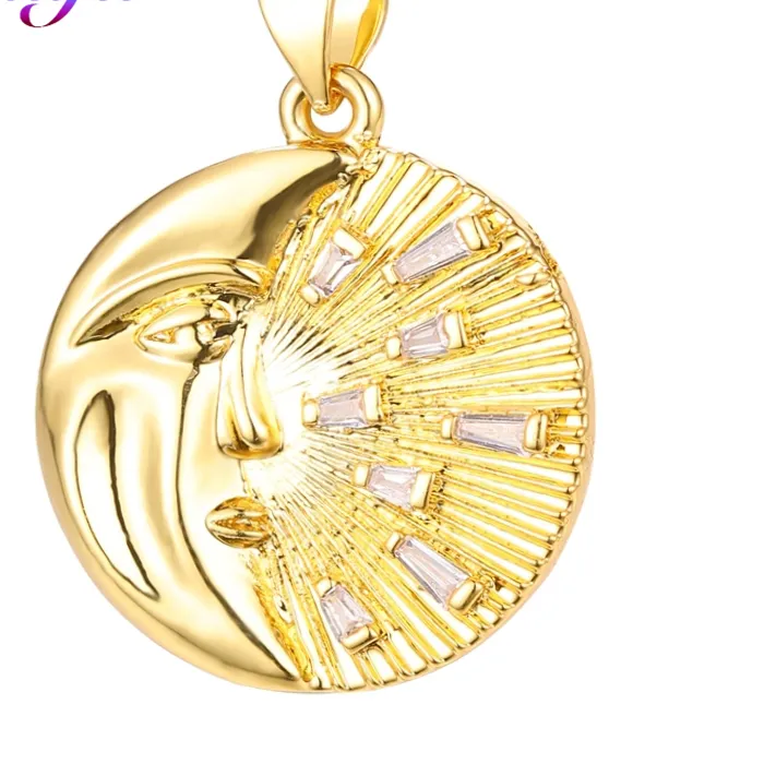 Authentic Juya 18K Gold Plated Zirconia Butterfly Lemon Bear Moon Star Charms For DIY Women Men Pendant Necklace Bracelets Making