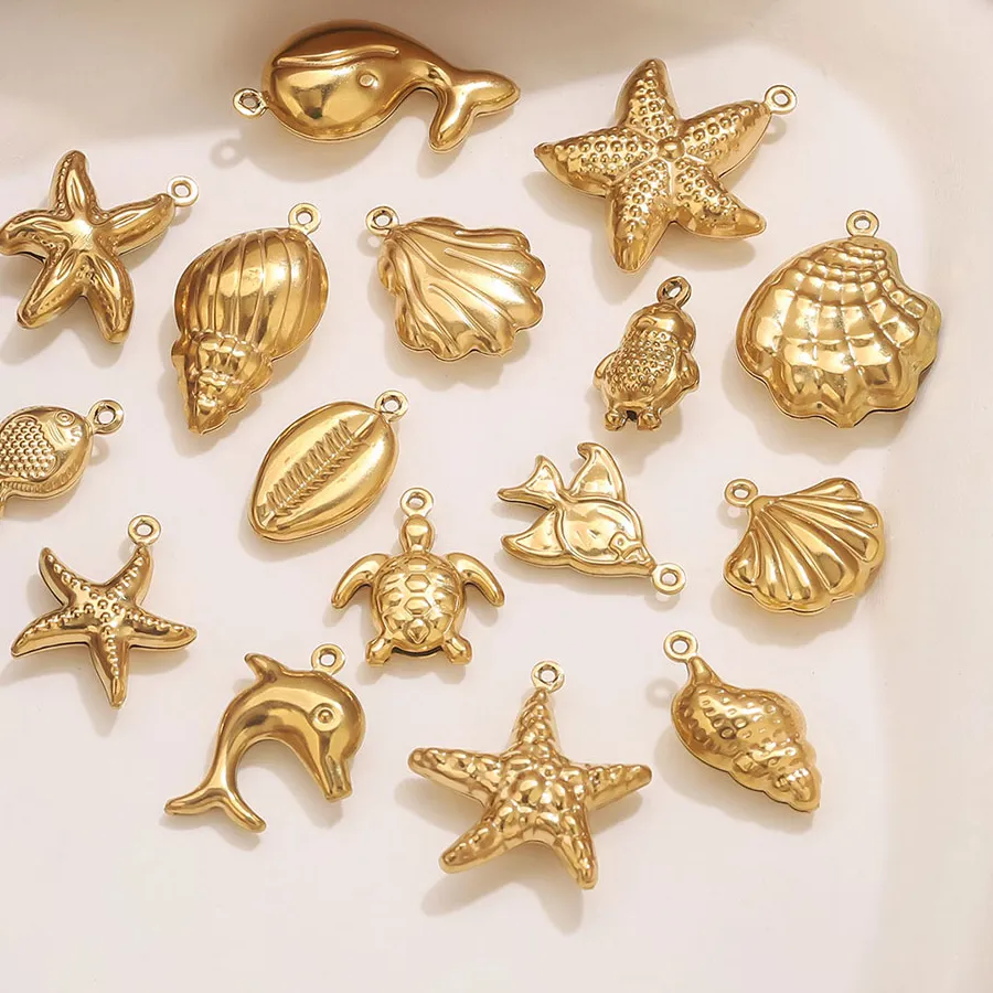Authentic Guardian of the Tides: 10pcs Starfish Charms of Protective Fortune