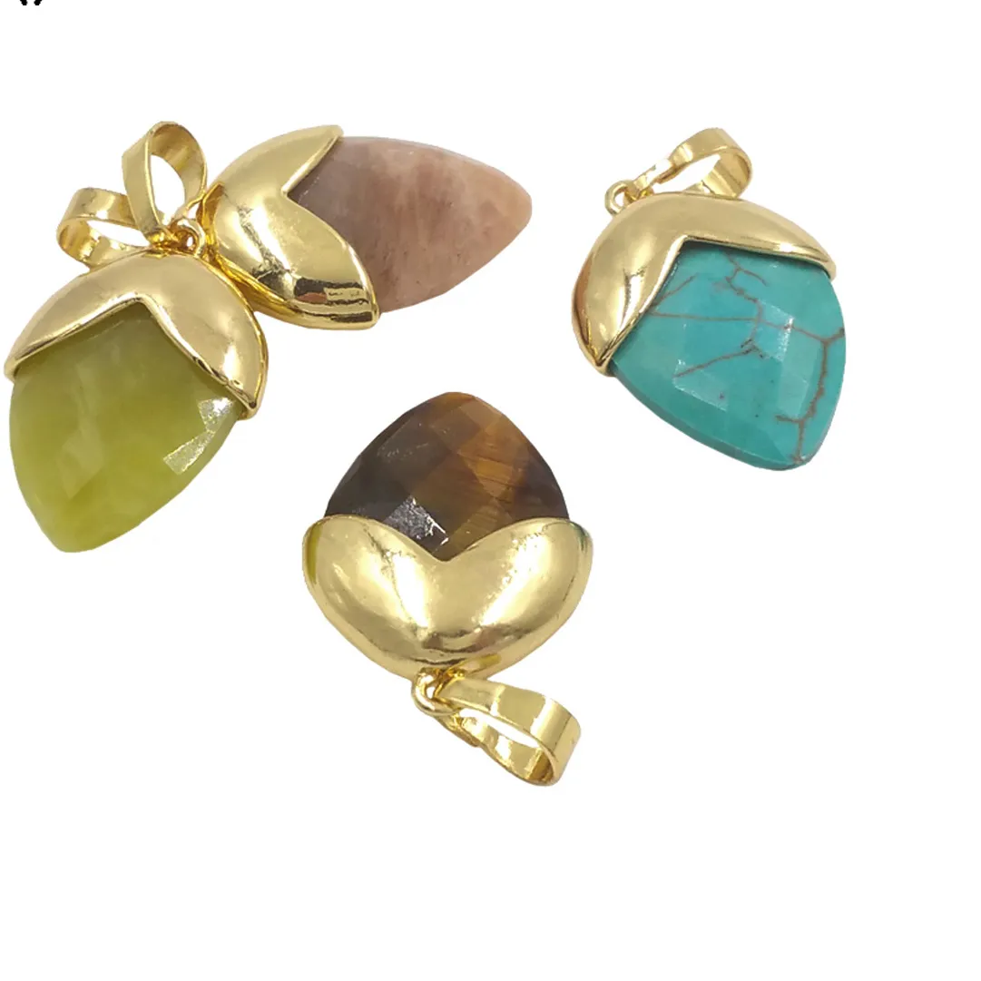Authentic Prismatic Light Ward - Labradorite and Tiger Eye Sacred Geode Gold Plated Talisman