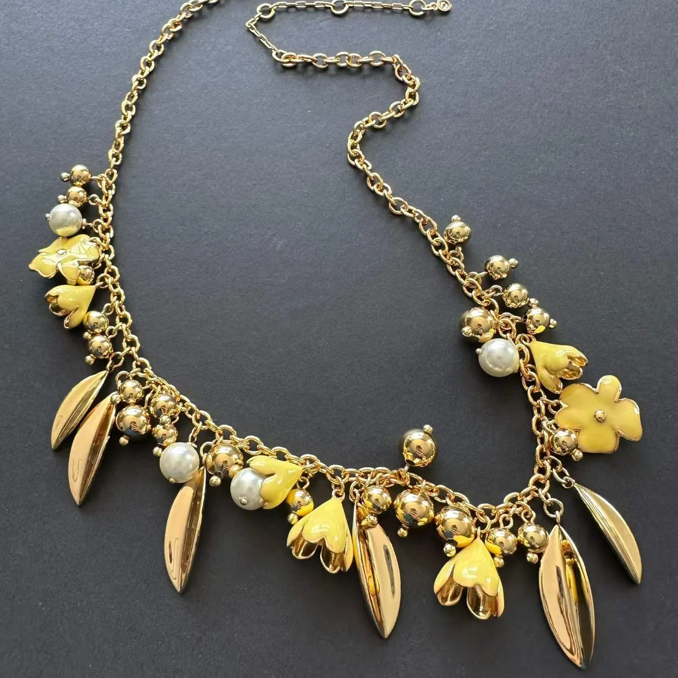 Authentic VKVVA Fashion Jewelry Gold-plated Enamel&Cubic Zirconia Pearl Charm Necklace or Bracelet 4 Color Optional for Girls Daily Gifts
