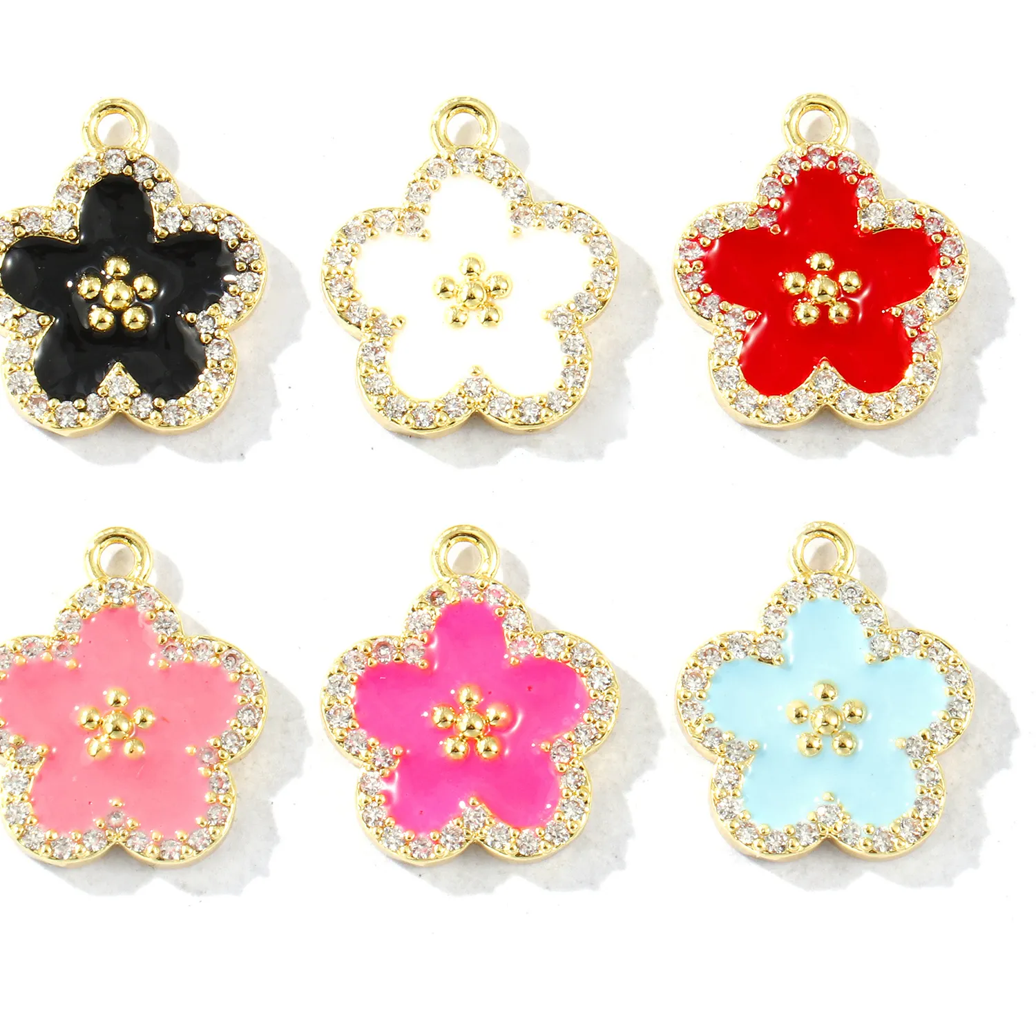 Authentic Celestial Bloom: Golden Enamel Talismans of Radiance