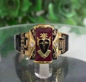 Authentic Guardian of Academic Ambition - Enchanted Gold Plated 925 Silver Class Ring