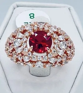 Authentic The Ruby Flame Rose Gold Ring