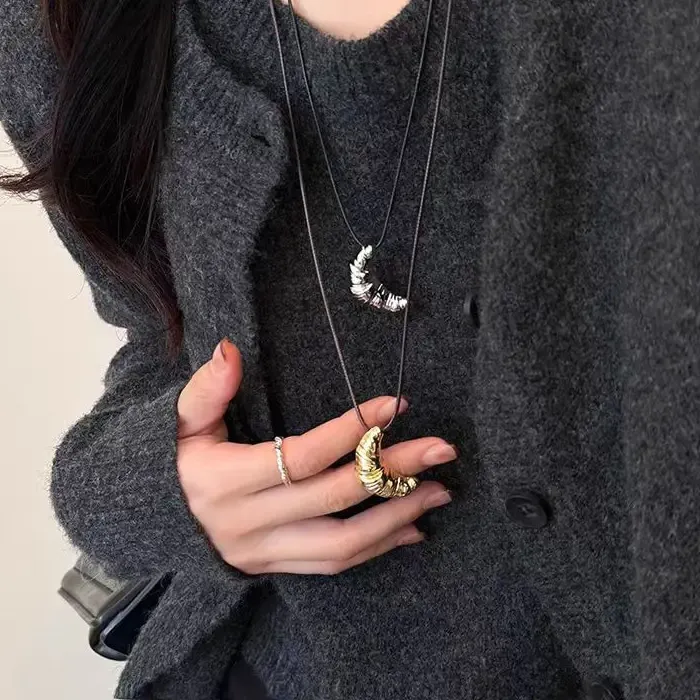Authentic Celestial Horn Talisman - Primal Strength Leather and Gold-Tone Amulet