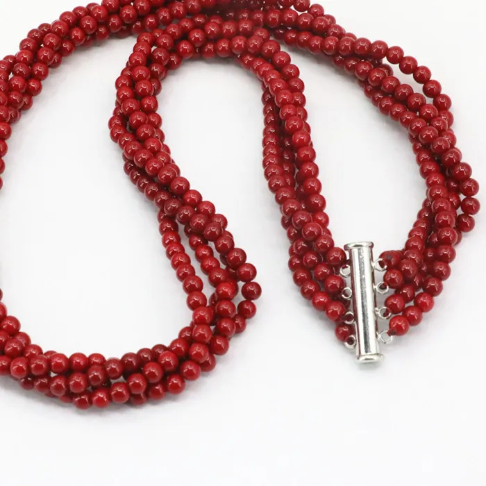 Authentic Crimson Tide Four-Strand Coral Resonance Necklace