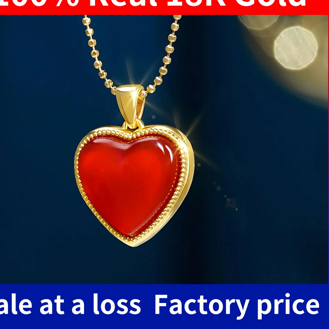 Authentic Szjinao 100% Real Gold 18k Natural Agate Necklace For Women Heart Pendant Au750 Pure Original Gold Jewelry Valentine's Day Gifts